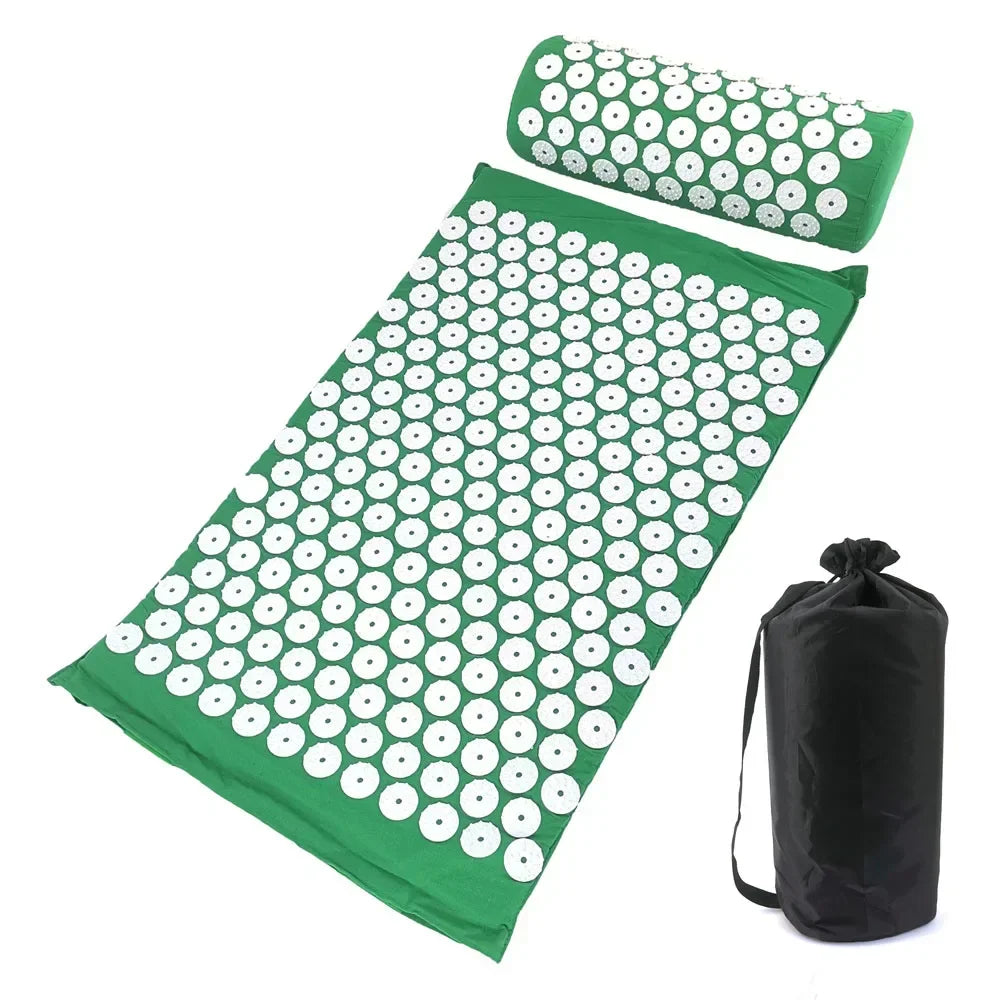 Acupressure Mat & Pillow Set – Back, Neck & Stress Relief Kit