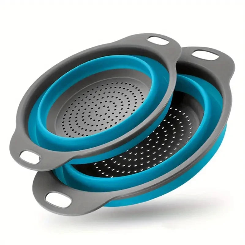 Collapsible Silicone Colander – Space-Saving Fruit & Veggie Strainer