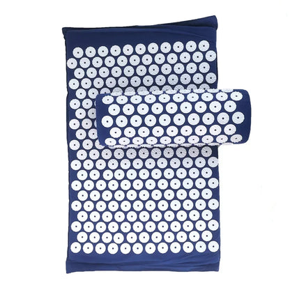 Acupressure mat and pillow set with carry bag