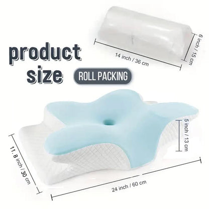 Contour Memory Foam Neck Pillow – Cervical Support for Pain Relief