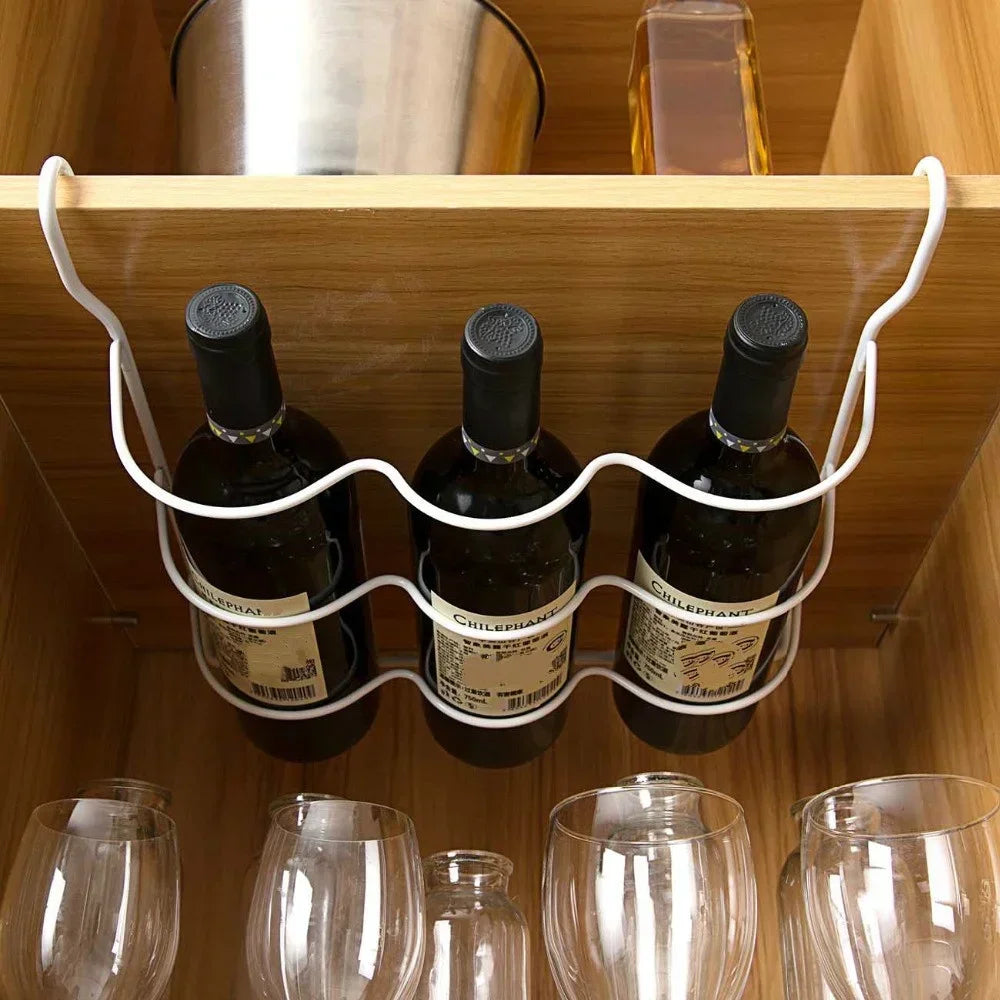 Adjustable fridge organizer rack mounted on refrigerator shelf