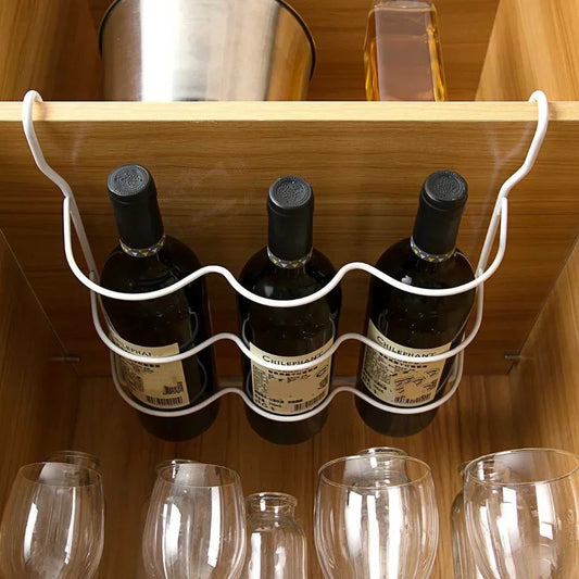 Adjustable fridge organizer rack mounted on refrigerator shelf