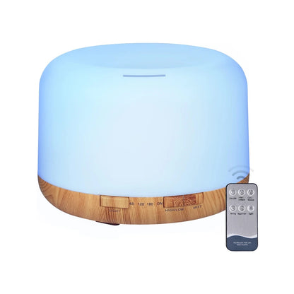 500ML wood grain essential oil aroma diffuser with night light