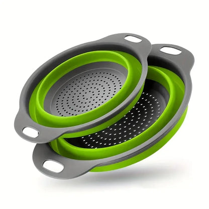 Collapsible Silicone Colander – Space-Saving Fruit & Veggie Strainer