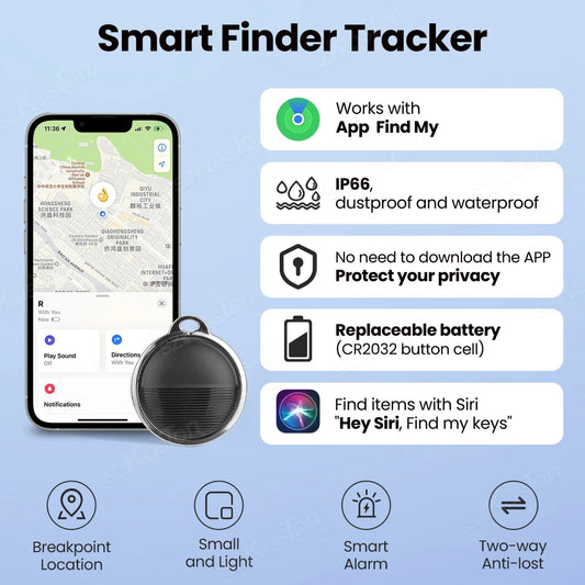Mini Bluetooth GPS Tracker – Smart Locator for Keys, Wallets, Pets (iOS )