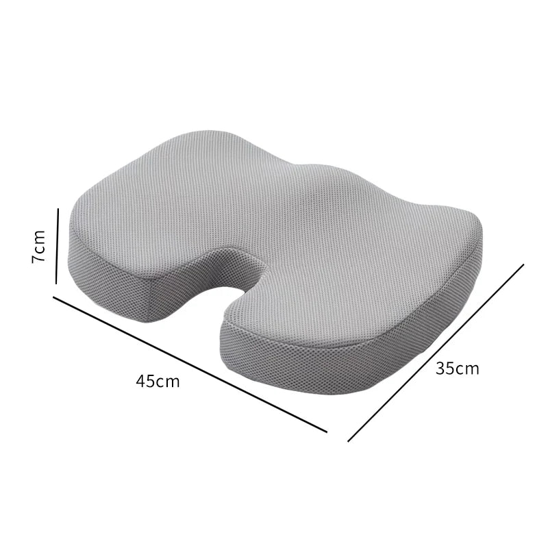 Ergonomic Memory Foam Seat Cushion – Pressure Relief Pad for Office, Hemorrhoid & Long Sitting Comfort