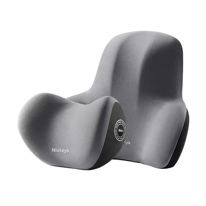 Ergonomic Neck & Lumbar Pillow Set – Memory Foam Travel & Car Comfort Kit