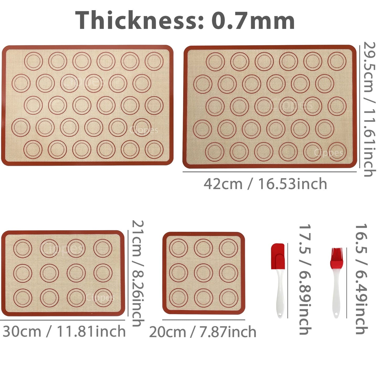 AbuyZaar Non-Stick Silicone Baking Mat Set