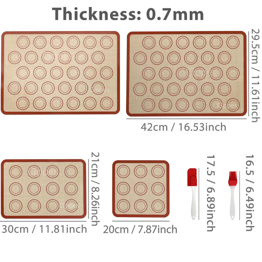 AbuyZaar Non-Stick Silicone Baking Mat Set