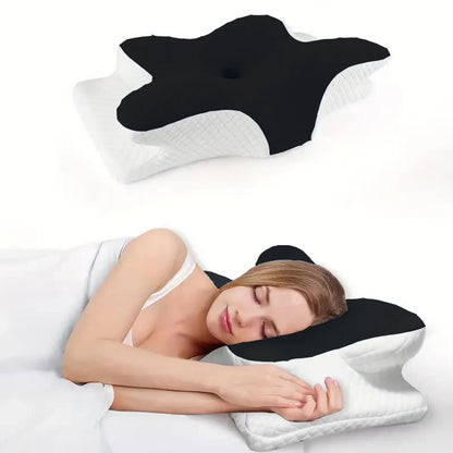 Contour Memory Foam Neck Pillow – Cervical Support for Pain Relief