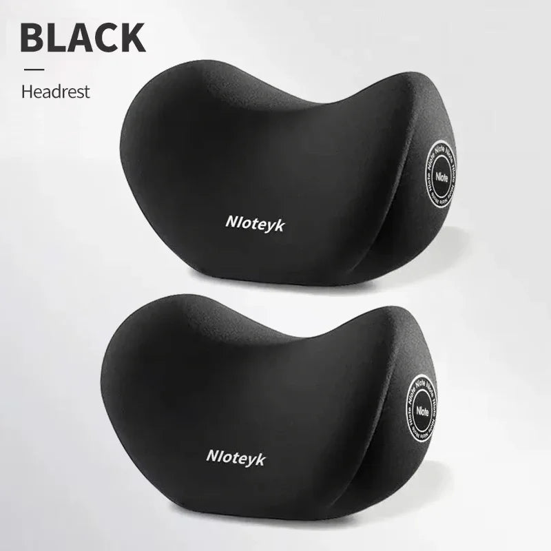 Ergonomic Neck & Lumbar Pillow Set – Memory Foam Travel & Car Comfort Kit