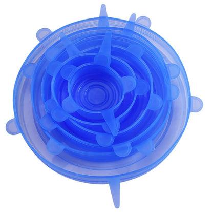 6-Piece Silicone Stretch Lids – Reusable Airtight Food Covers