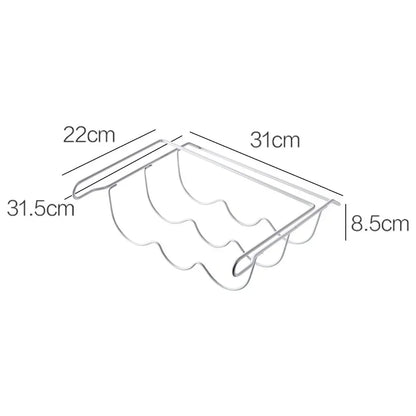White iron fridge bottle rack in refrigerator door