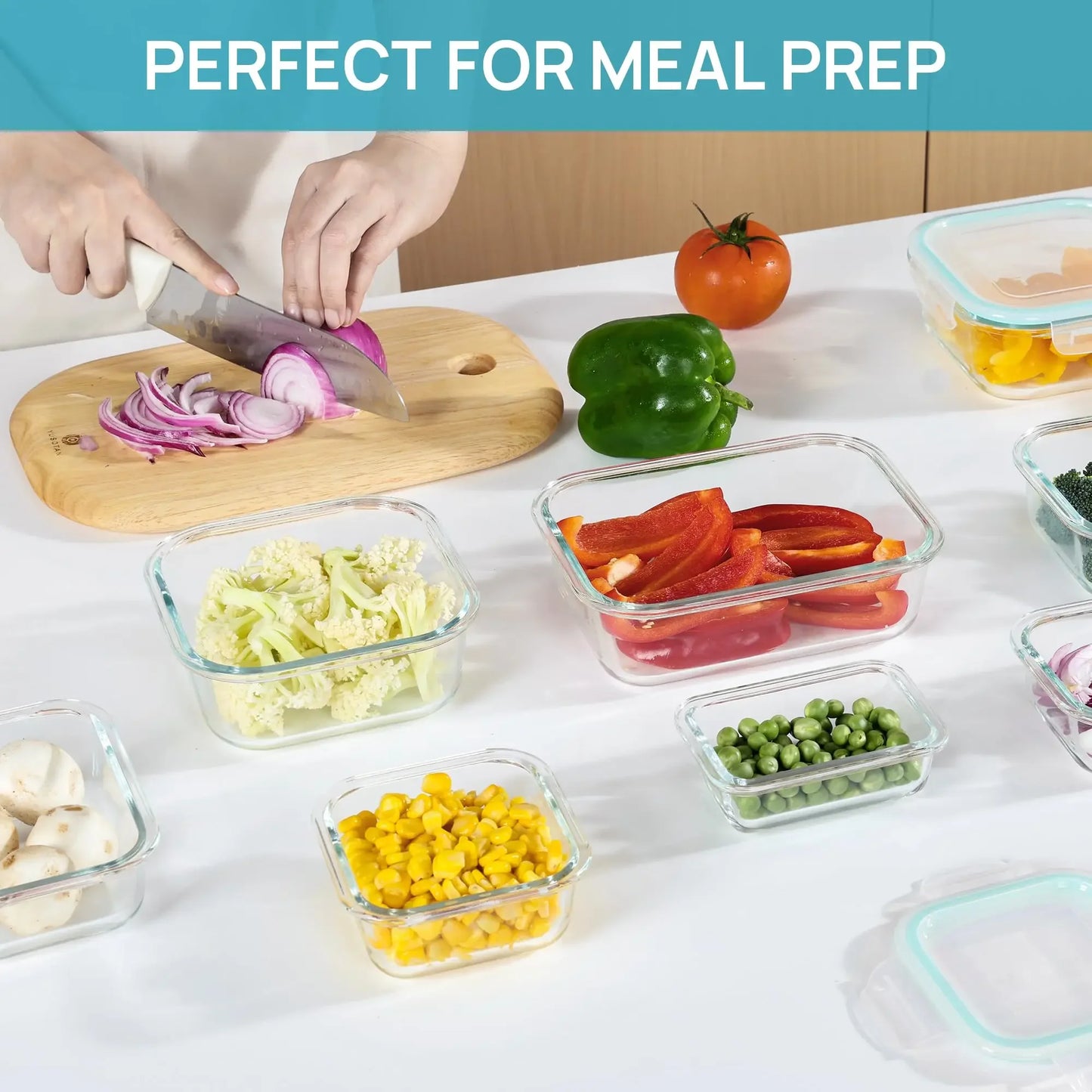 Borosilicate glass meal prep container size comparison