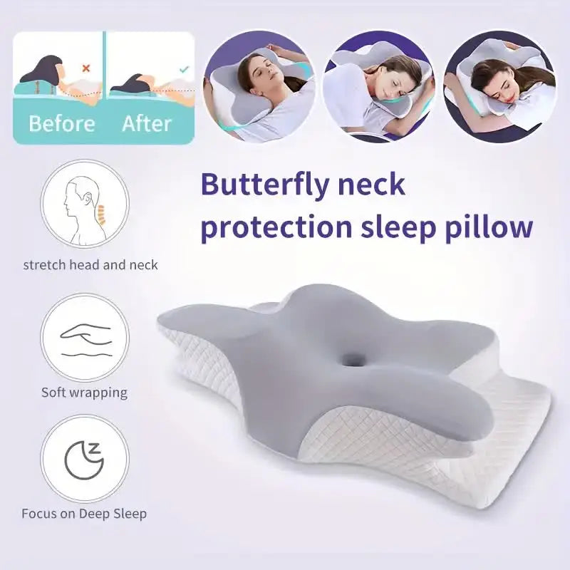 Contour memory foam neck pillow, available colors