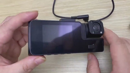 1080P 3-Camera Dash Cam with IR Night Vision, Loop Recording & 2" IPS Screen – Vehicle DVR Recorder